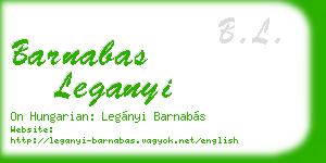 barnabas leganyi business card