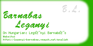 barnabas leganyi business card